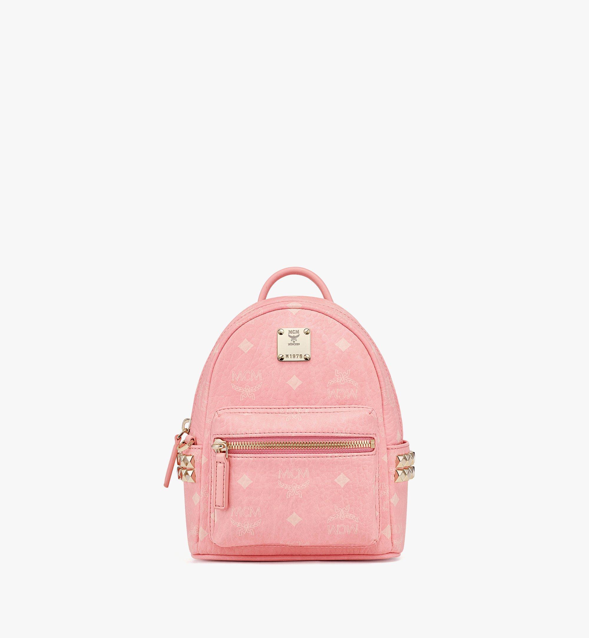 Mini pink store mcm backpack